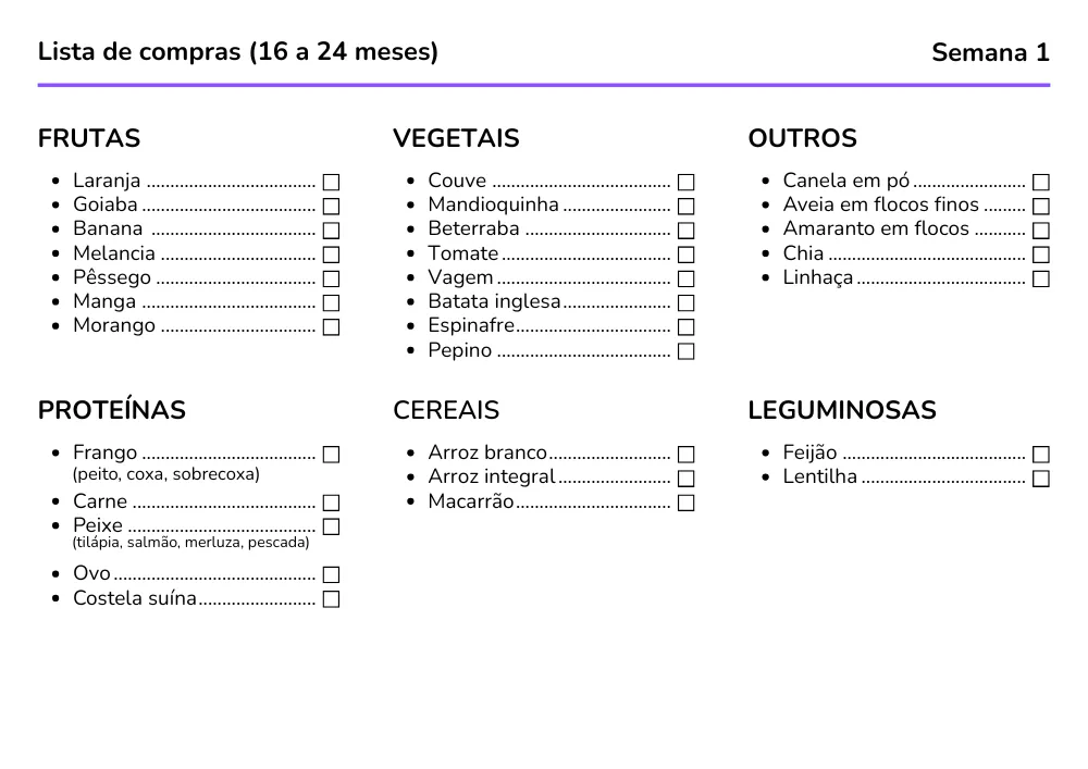 Exemplo de cardápio 11