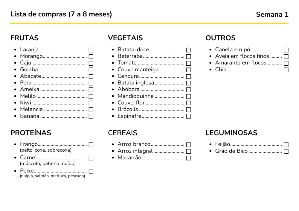 Exemplo de cardápio 3